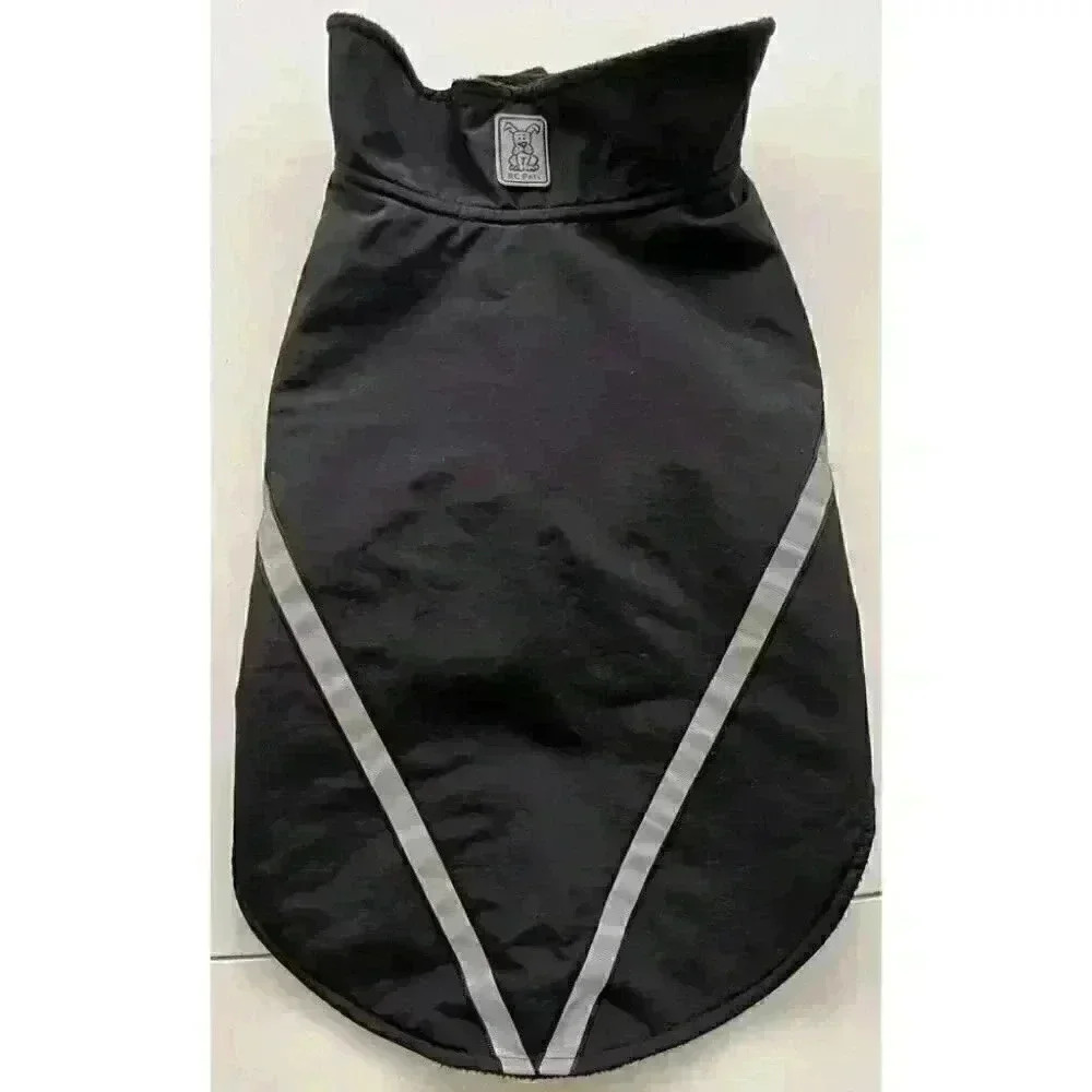 Black and Grey RC Pets Dog Coat Lined with Fleece Size Small